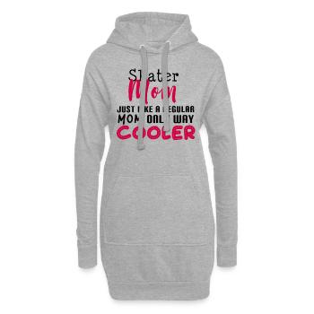 Skater Mama - Hoodie-Kleid - Grau meliert - Vorne