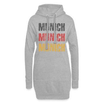 MÜNCHEN MUNICH Deutschland Stadt Städtetrip - Hoodie-Kleid - Grau meliert - Vorne
