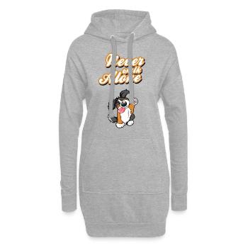 Never Walk Alone Berner Sennenhund cadeau - Sweat-shirt à capuche long Femme - gris chiné - Devant