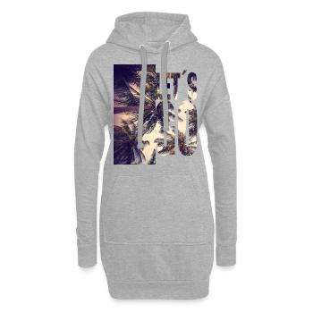 Lets Go To The Beach / Palmen / Let’s Go / Sun - Sweat-shirt à capuche long Femme - gris chiné - Devant