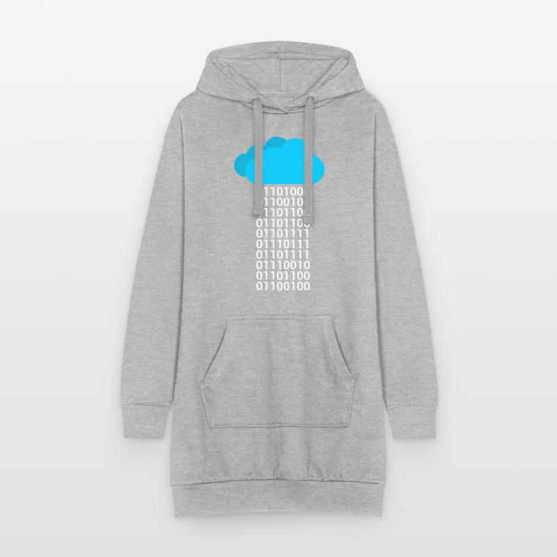 Informatique Binary Cloud Cloud Sweat-shirt à capuche long Femme