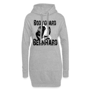 Bernhardiner,Tête de chien,Propriétaire de chien,Chiens - Sweat-shirt à capuche long Femme - gris chiné - Devant