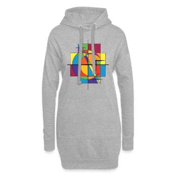 Fantasy Design - Hoodie-Kleid - Grau meliert - Vorne