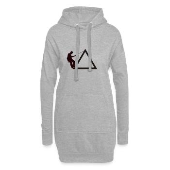 Triangle d'alpinisme - Sweat-shirt à capuche long Femme - gris chiné - Devant