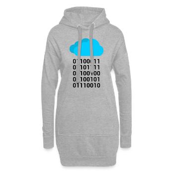 Informatik Geschenk - Hoodie-Kleid - Grau meliert - Vorne