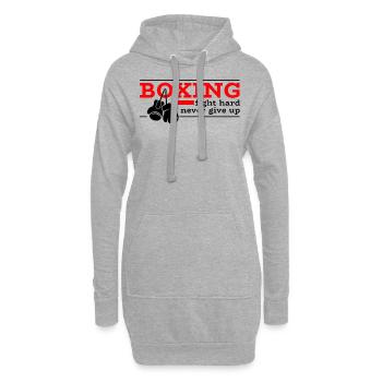 Boxer Boxing Boxen Boxsport Kampfsport Geschenk - Hoodie-Kleid - Grau meliert - Vorne