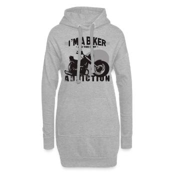 Biker moto pilote Superbike Cadeau Chopper - Sweat-shirt à capuche long Femme - gris chiné - Devant