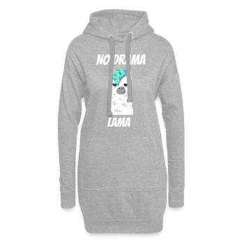 No Drama Lama - Hoodie-Kleid - Grau meliert - Vorne