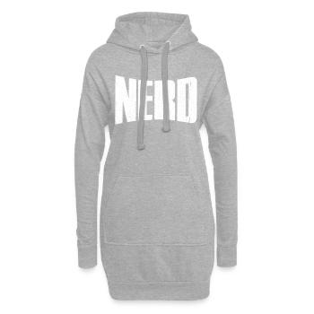 Nerd nerd - Sweat-shirt à capuche long Femme - gris chiné - Devant