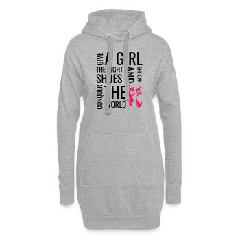 Ballet ballerine danse danse casse-noisette - Sweat-shirt à capuche long Femme - gris chiné - Devant