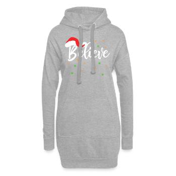 Croire Noël - Sweat-shirt à capuche long Femme - gris chiné - Devant