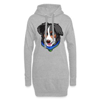 Cadeau de chien de berger américain miniature - Sweat-shirt à capuche long Femme - gris chiné - Devant