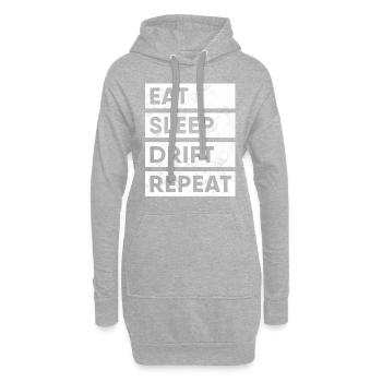 Drifter Eat Sleep Drift Repeat Shirt Auto Driften - Hoodie-Kleid - Grau meliert - Vorne
