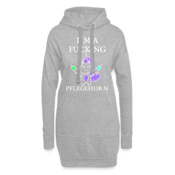 Pflegehorn - Hoodie-Kleid - Grau meliert - Vorne