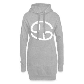 Cancer du zodiaque - Sweat-shirt à capuche long Femme - gris chiné - Devant