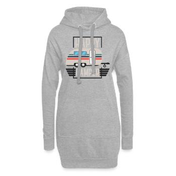 Campeur heureux - Sweat-shirt à capuche long Femme - gris chiné - Devant