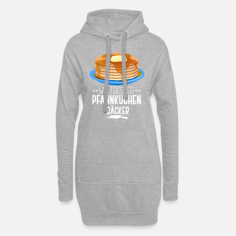 Pfannkuchen Bäcker - Hoodie-Kleid - Grau meliert