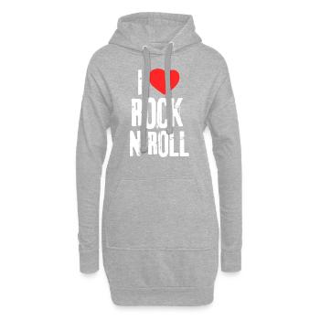 Rock And Roll - Hoodie-Kleid - Grau meliert - Vorne