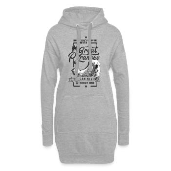 Great Pyrenees is all I need Pyrenenberghund - Sweat-shirt à capuche long Femme - gris chiné - Devant
