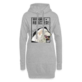 Pastore Maremmano Abruzzese Protection du troupeau chien de compagnie - Sweat-shirt à capuche long Femme - gris chiné - Devant