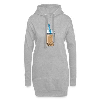 Bubble Tea Perle De Thé Au Lait Boba Thé Lait Cadeau - Sweat-shirt à capuche long Femme - gris chiné - Devant