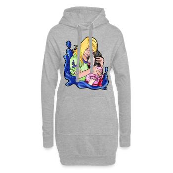 Adult Baby Little Couple Brat Daddy's little Girl - Hoodie-Kleid - Grau meliert - Vorne