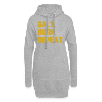 Salt. Burn. Repeat. Funny Supernatural Spirit Tee - Hoodie-Kleid - Grau meliert - Vorne