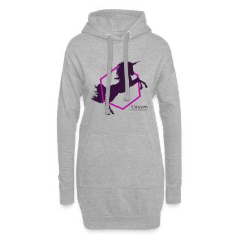 Une Licorne - Une Licorne - Sweat-shirt à capuche long Femme - gris chiné - Devant
