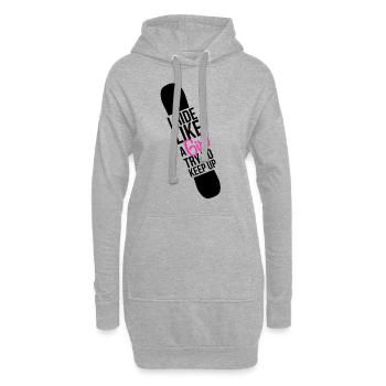 Snowboard snowboard femme fille cadeau d’hiver - Sweat-shirt à capuche long Femme - gris chiné - Devant
