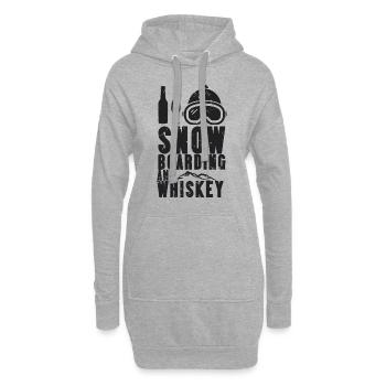 Snowboard Winter Sport Boarding Schnee Whiskey - Hoodie-Kleid - Grau meliert - Vorne
