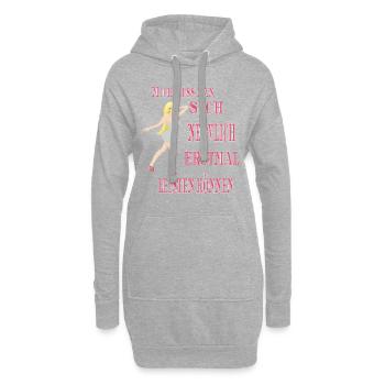 Mich muss man sich nervlich erstmal leisten können - Hoodie-Kleid - Grau meliert - Vorne