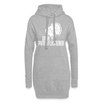 Putenflüsterer Truthahn Liebhaber - Hoodie-Kleid - Grau meliert - Vorne
