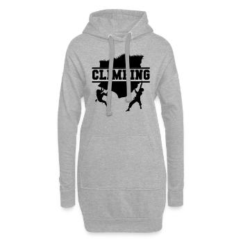 Klettern Boulderer Bouldern Kletterer Geschenk - Hoodie-Kleid - Grau meliert - Vorne