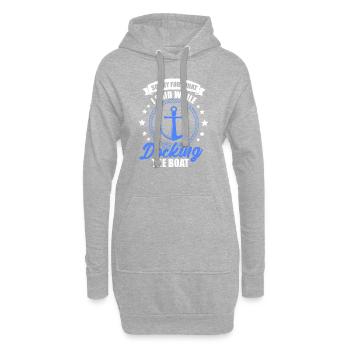 Capitaine de bateau voilier bateau à moteur lac cadeau - Sweat-shirt à capuche long Femme - gris chiné - Devant