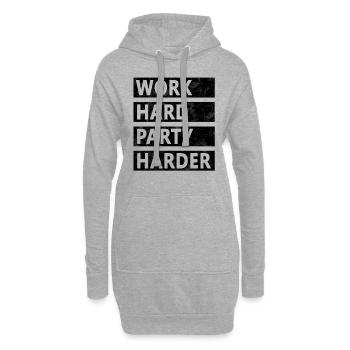 Party Hard Shirt - Hoodie-Kleid - Grau meliert - Vorne