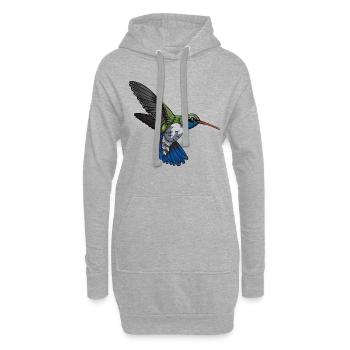 Colibri - Sweat-shirt à capuche long Femme - gris chiné - Devant