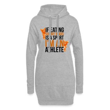 Gummibär Gummibärchen Gummibären Süßes Geschenk - Hoodie-Kleid - Grau meliert - Vorne