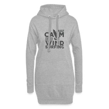 Windsurfen Windsurfer Windsurfing Surfer Geschenke - Hoodie-Kleid - Grau meliert - Vorne
