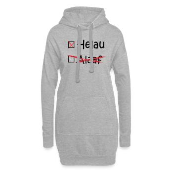Helau, Alaaf, Düsseldorf, Cologne, Carnaval (noir) - Sweat-shirt à capuche long Femme - gris chiné - Devant