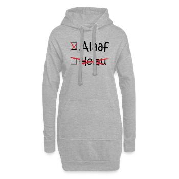 Alaaf, Helau, Cologne, Düsseldorf, Carnaval (noir) - Sweat-shirt à capuche long Femme - gris chiné - Devant