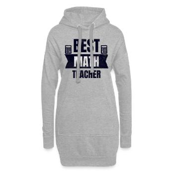 Meilleur cadeau de professeur de mathématiques - Sweat-shirt à capuche long Femme - gris chiné - Devant