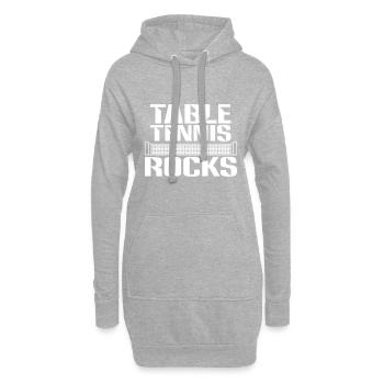 Roches De Tennis De Table - Sweat-shirt à capuche long Femme - gris chiné - Devant