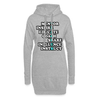 Funny Teacher Gift - Geschenk für Lehrerin - Hoodie-Kleid - Grau meliert - Vorne