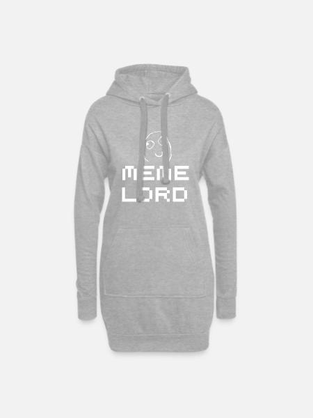 Meme Lord Nerd Programmier Tshirt Memes - Hoodie-Kleid - Grau meliert