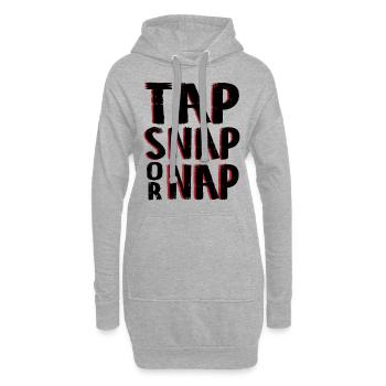 MMA Jiu-Jitsu Fight Tap Appuyez sur cadeau de sieste - Sweat-shirt à capuche long Femme - gris chiné - Devant