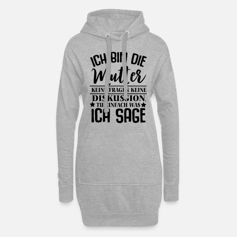 Mutter Kinder Gehorchen Muttertag lustig Geschenk - Hoodie-Kleid - Grau meliert