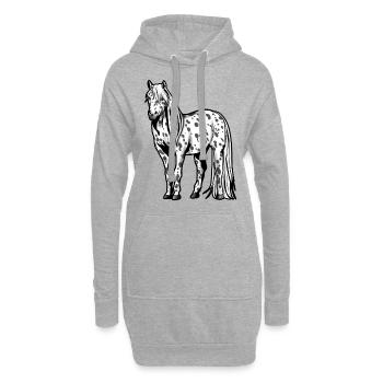 Appaloosa cheval cheval cheval cheval équitation cadeau - Sweat-shirt à capuche long Femme - gris chiné - Devant