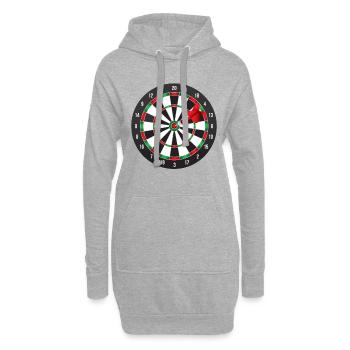 Tolles Dart Dartpfeil Darts Dartspieler Geschenk - Hoodie-Kleid - Grau meliert - Vorne