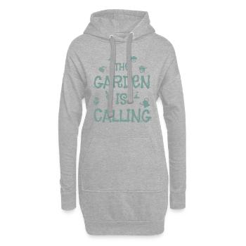 Chemise de cadeau nature travail de jardin - Sweat-shirt à capuche long Femme - gris chiné - Devant