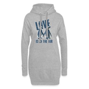 L'amour est dans le cadeau de la Saint-Valentin aux Air Penguins - Sweat-shirt à capuche long Femme - gris chiné - Devant